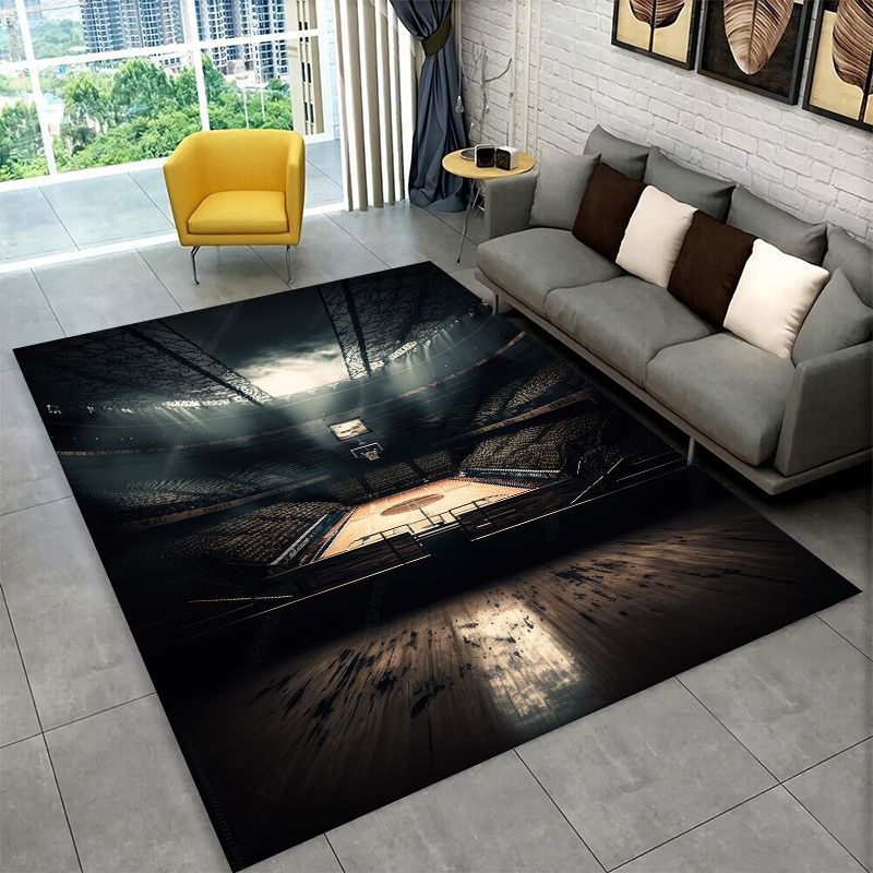 レトロバスケットボールコートスポーツ大面積ラグ滑り止め耐久性 - Outdoor Camping Mats Large のレビューと価格